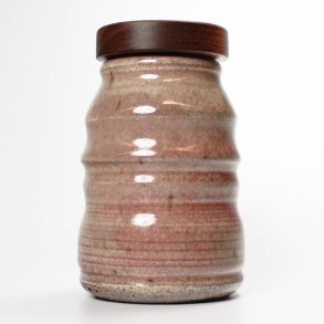 Celadon krukke med mahogni lg